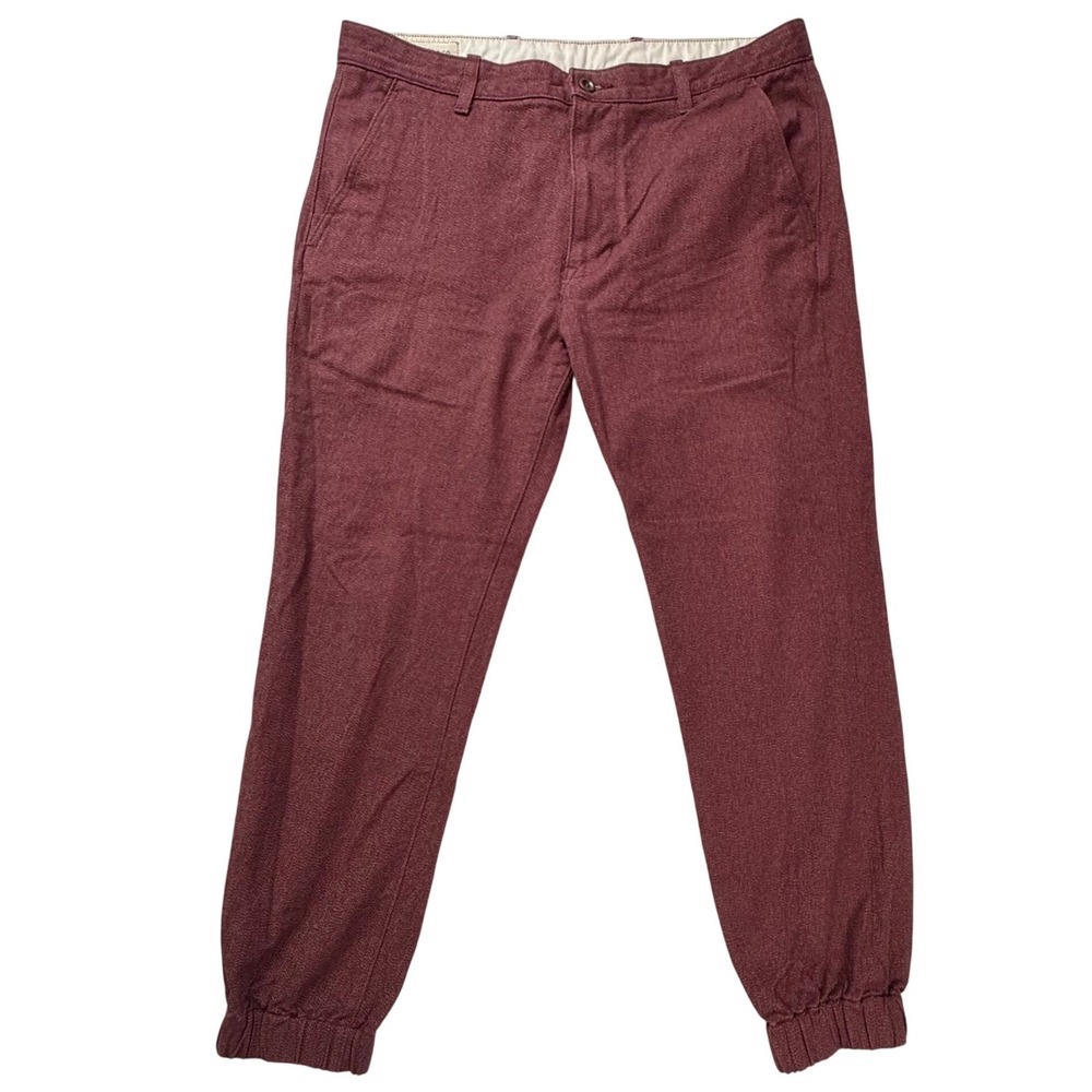 Levis Mens Jogger Pants 36x32‎ Burgundy Heathered Elastic Cuff Chino 4433
